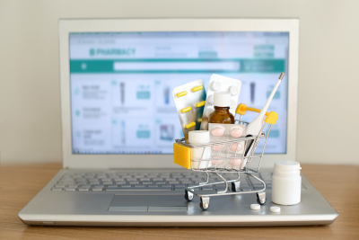 shopping cart toy with medicaments 